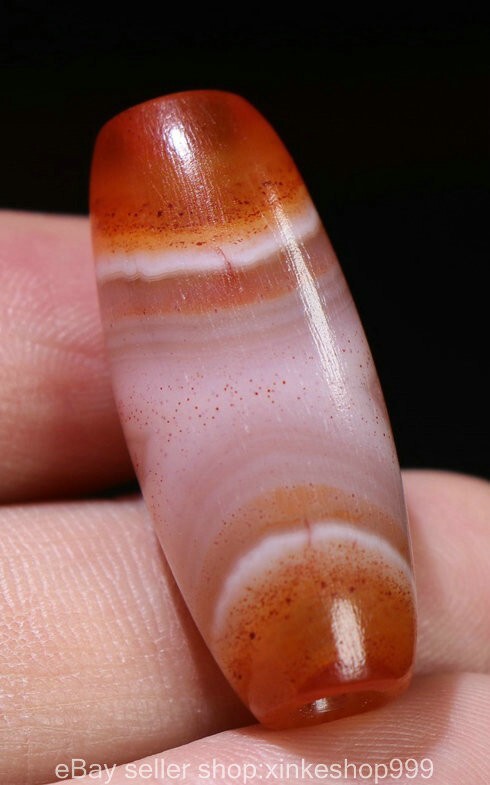 1.2" Old Tibet Natural Agate carnelian Carving Tianzhu Amulet Pendant A15