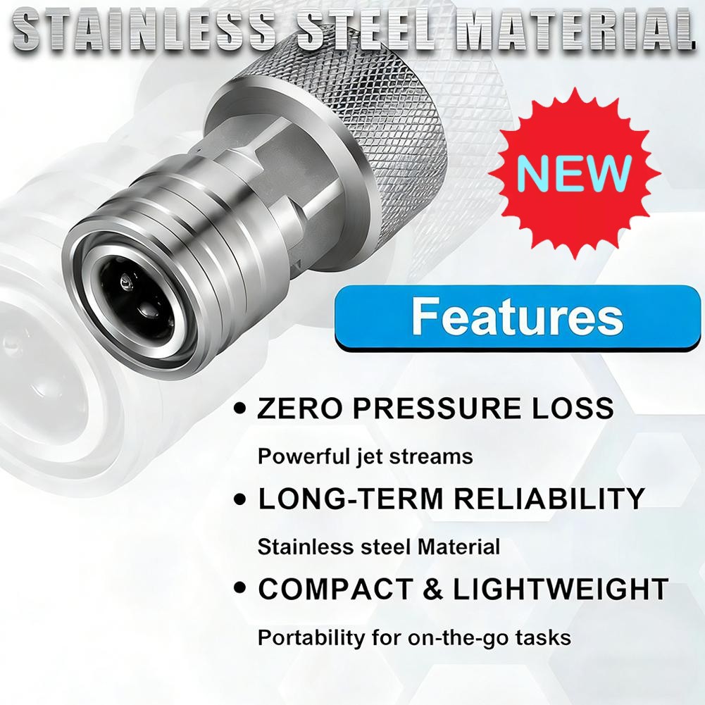 Garden Hose to Pressure Washer Adapter 3/4" to 1/4" - Stainless Steel Quick H OT