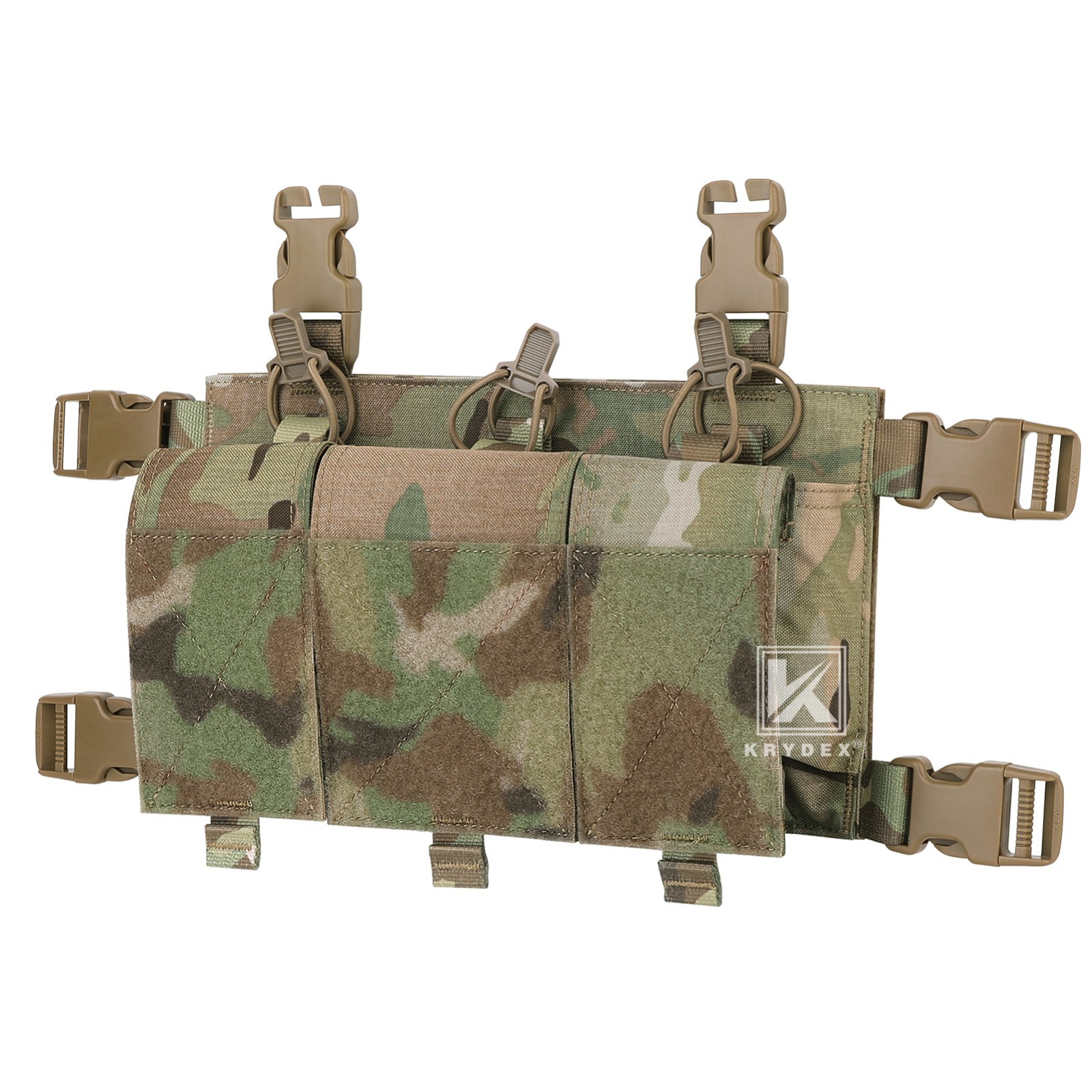 KRYDEX Tactical Triple 5.56 Magazine Pouch Placard GP Pouches Mag Holders MCcamo