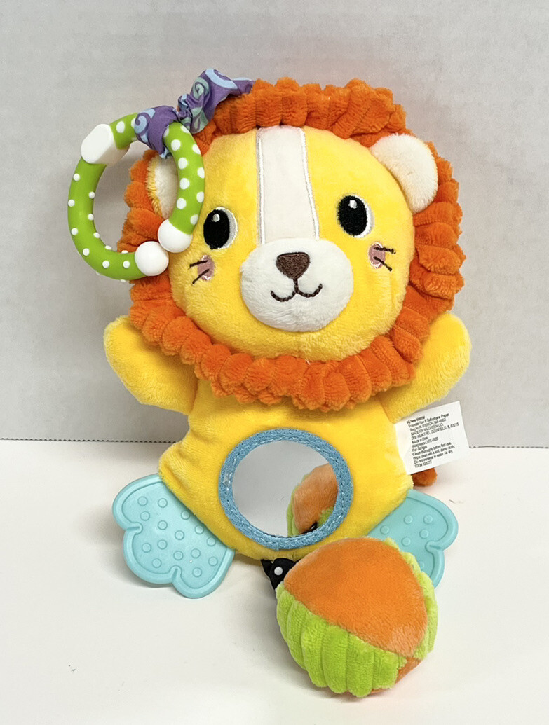 Walgreens Lion 9" Plush Baby Teether Play Toy Yellow