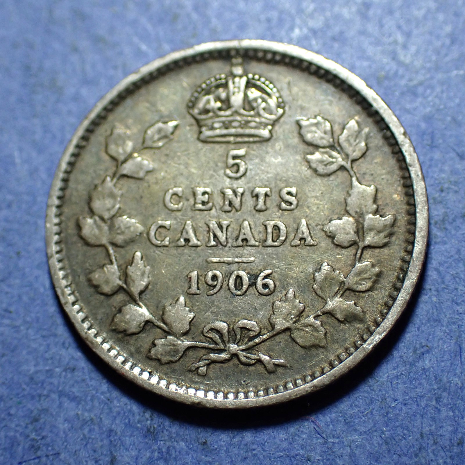 1906 Canada Five Cents Silver  VG