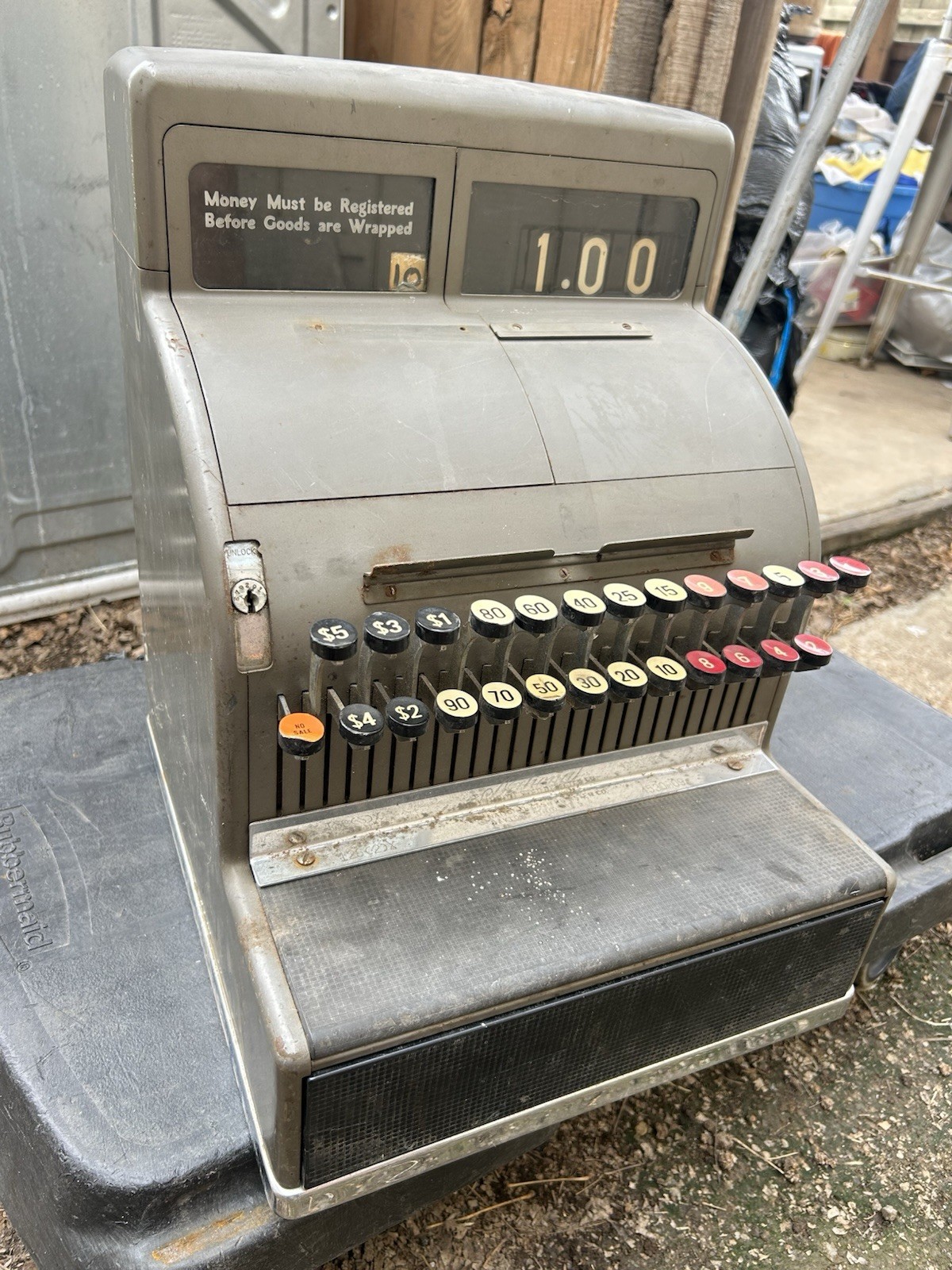 Vintage Cash Register 1950 Functional Well Preserved National