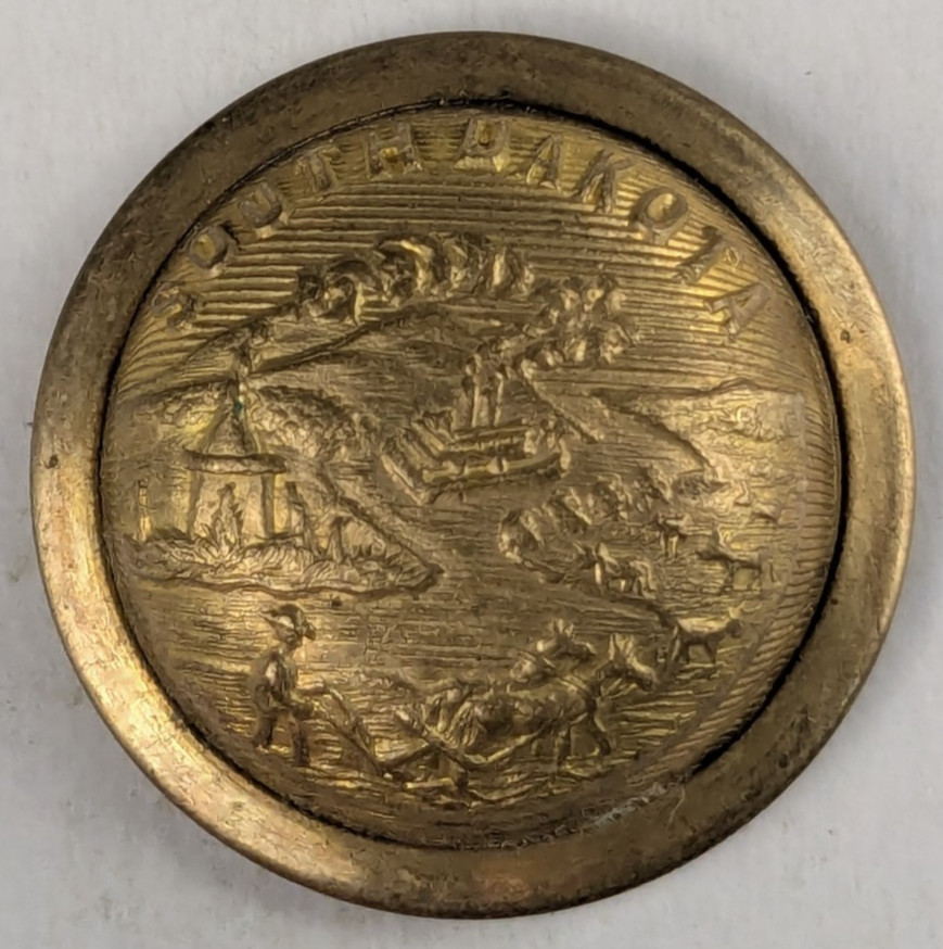 Early - South Dakota State Seal Officer Uniform Button - M2E