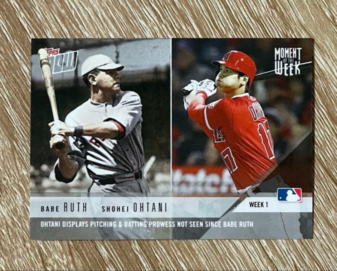 Shohei Ohtani 2018 Topps Now MOW-1 RC Babe Ruth Prowess Card