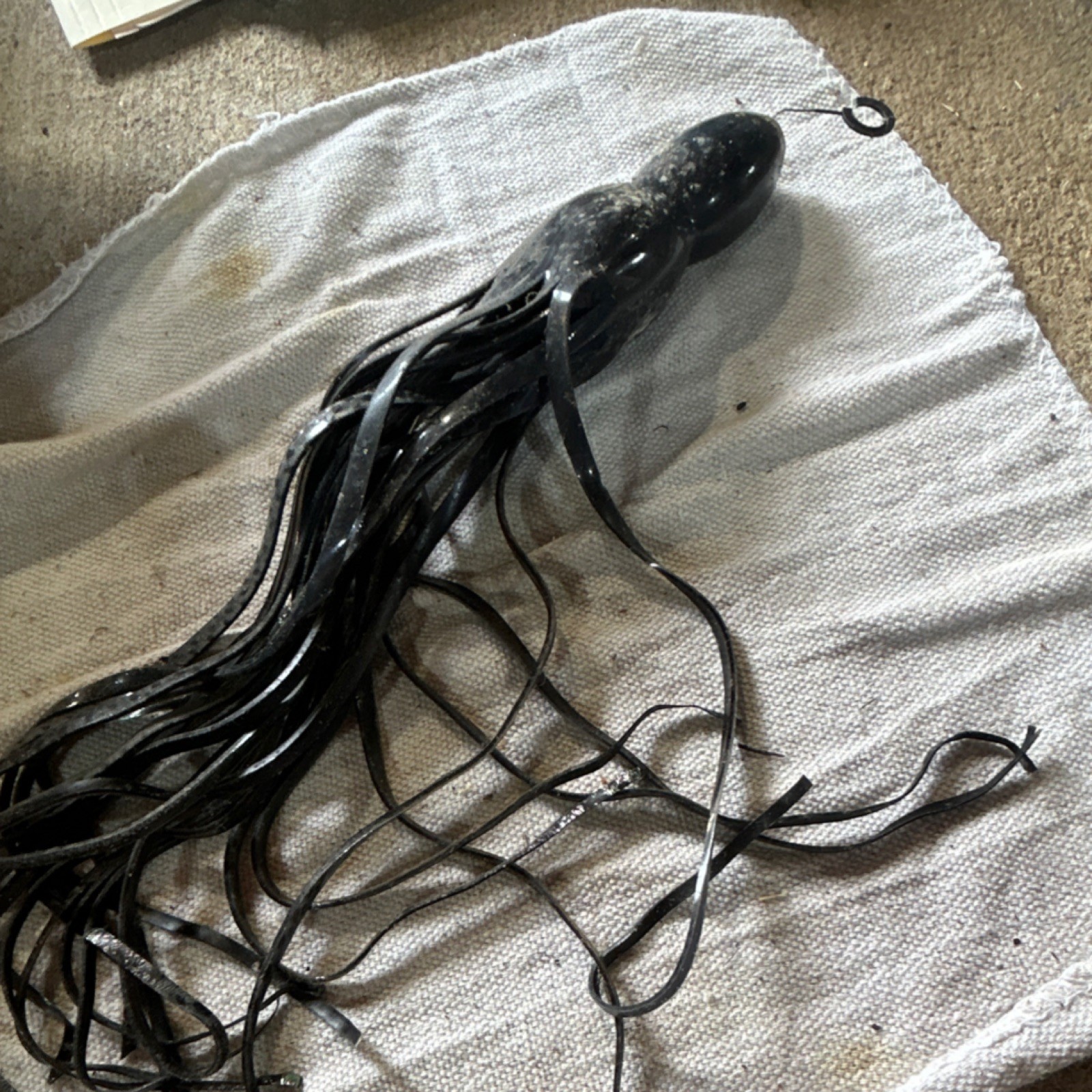 Saltwater Fishing Lure Octopus Shape Black Plastic 1pc Soft Bait for Saltwater