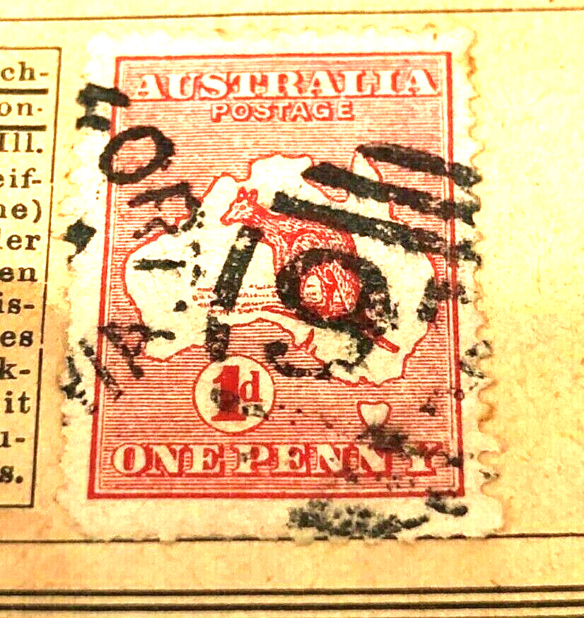 AUSTRALIA : 1913 Kangaroo 1d Die nr.18/19 NICE STAMP.