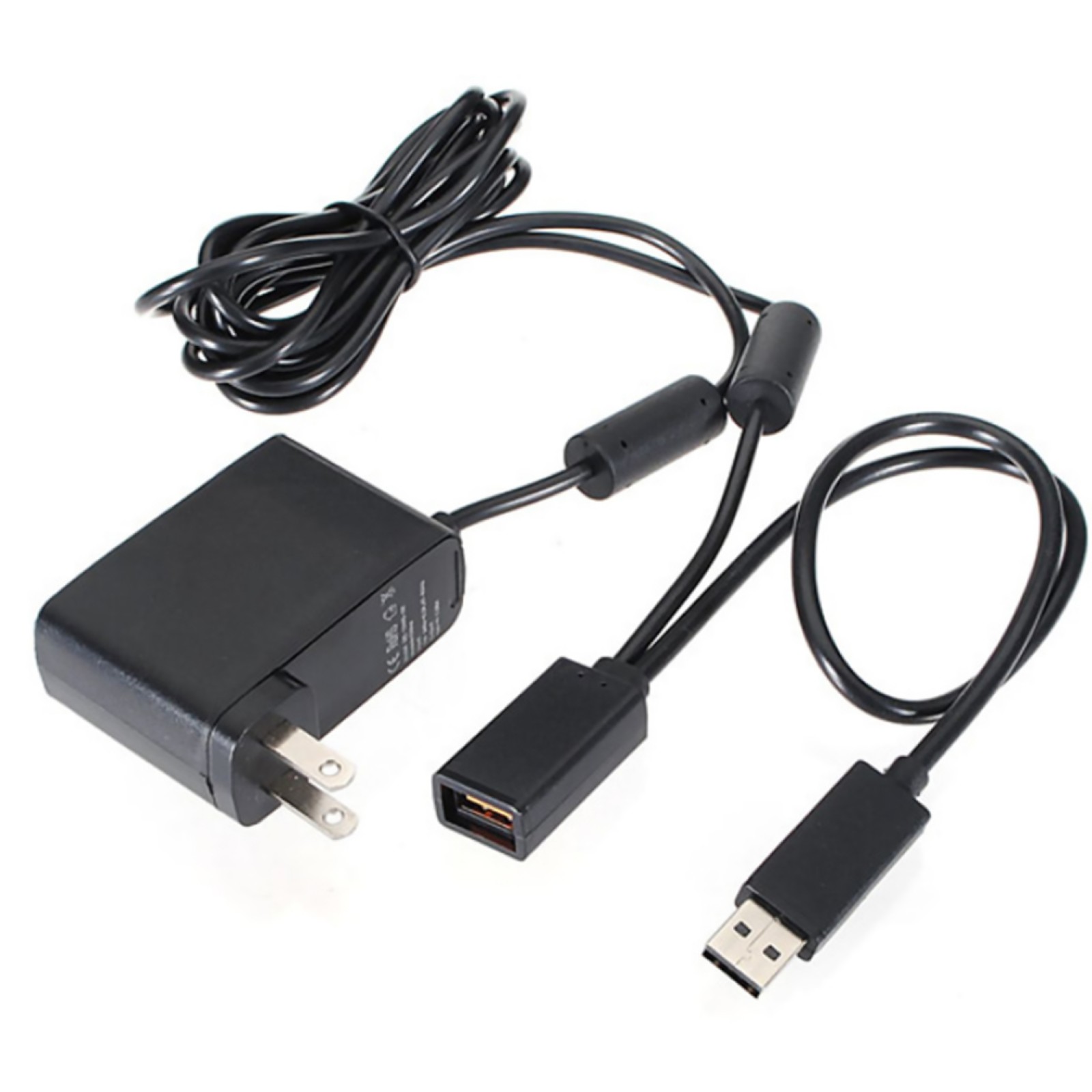 2 IN 1 USB Charger AC Power Supply Charging Adapter Cable for XBOX 360 Console