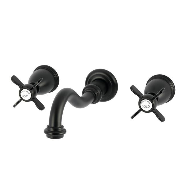 Kingston Brass KS3020BEX Essex Two-Handle Wall Mount Roman Tub Faucet Matte B...