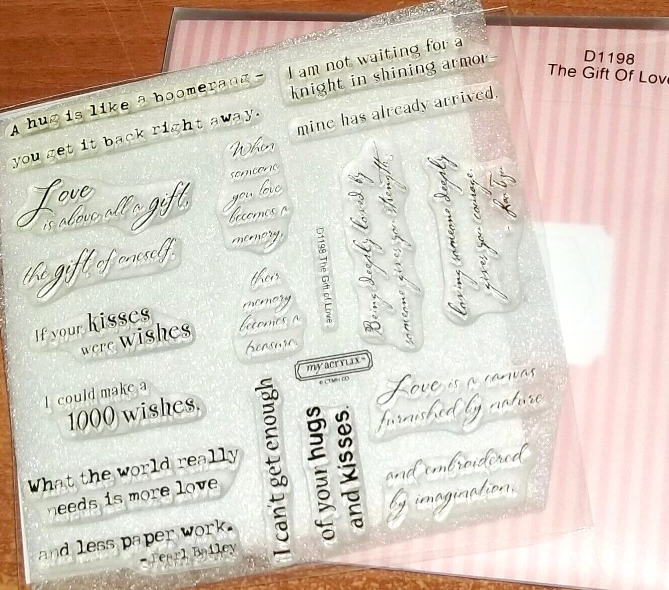 CTMH D1198 GIFT OF LOVE ~ Love  is the canvas furnished by nature,if kisses were