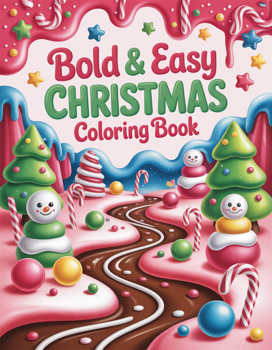 Christmas Bold and Easy Coloring book:  Coloring Pages for Adults and Teen...