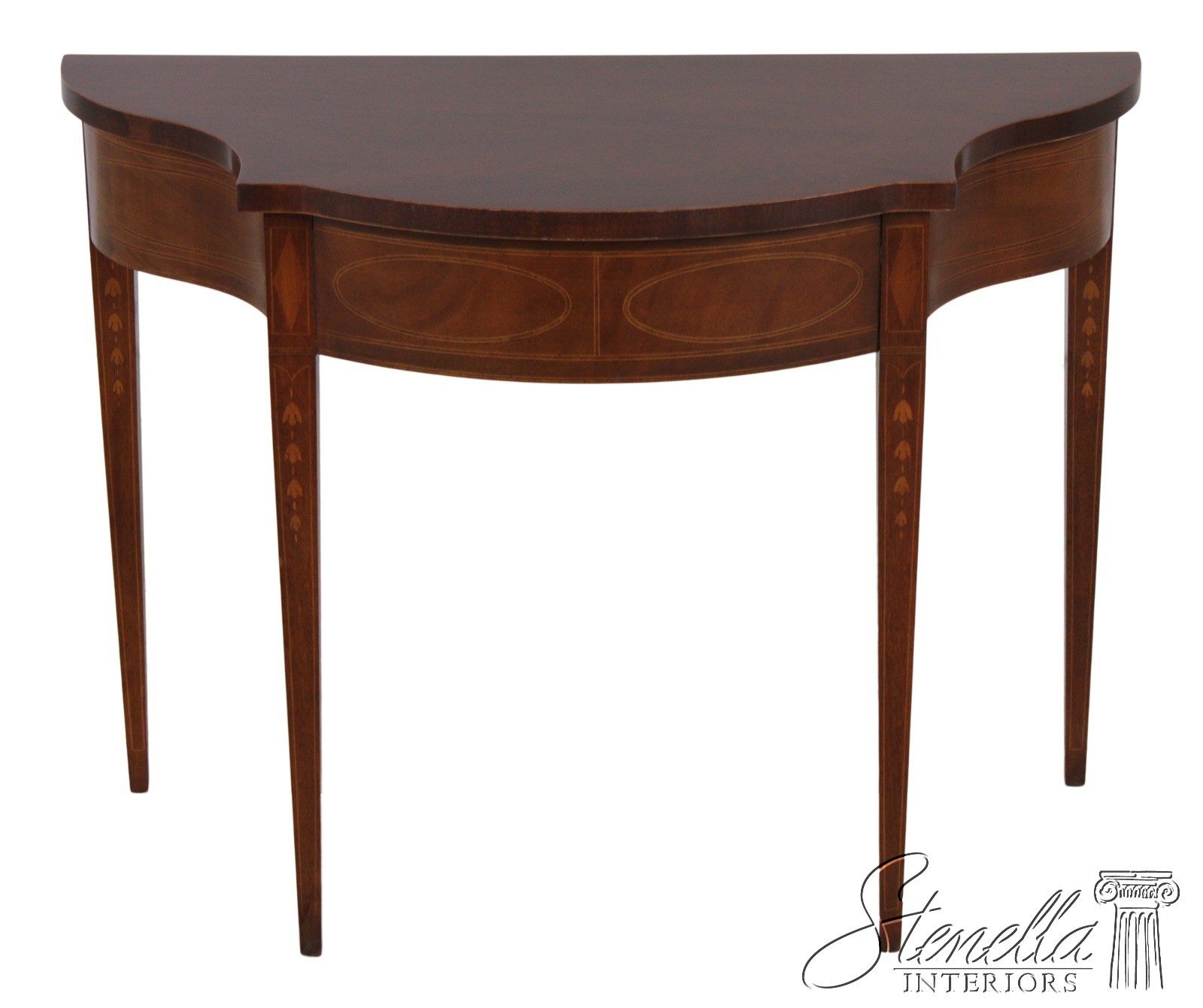 71649: BAKER Historic Charleston Mahogany Inlay Federal Console Table