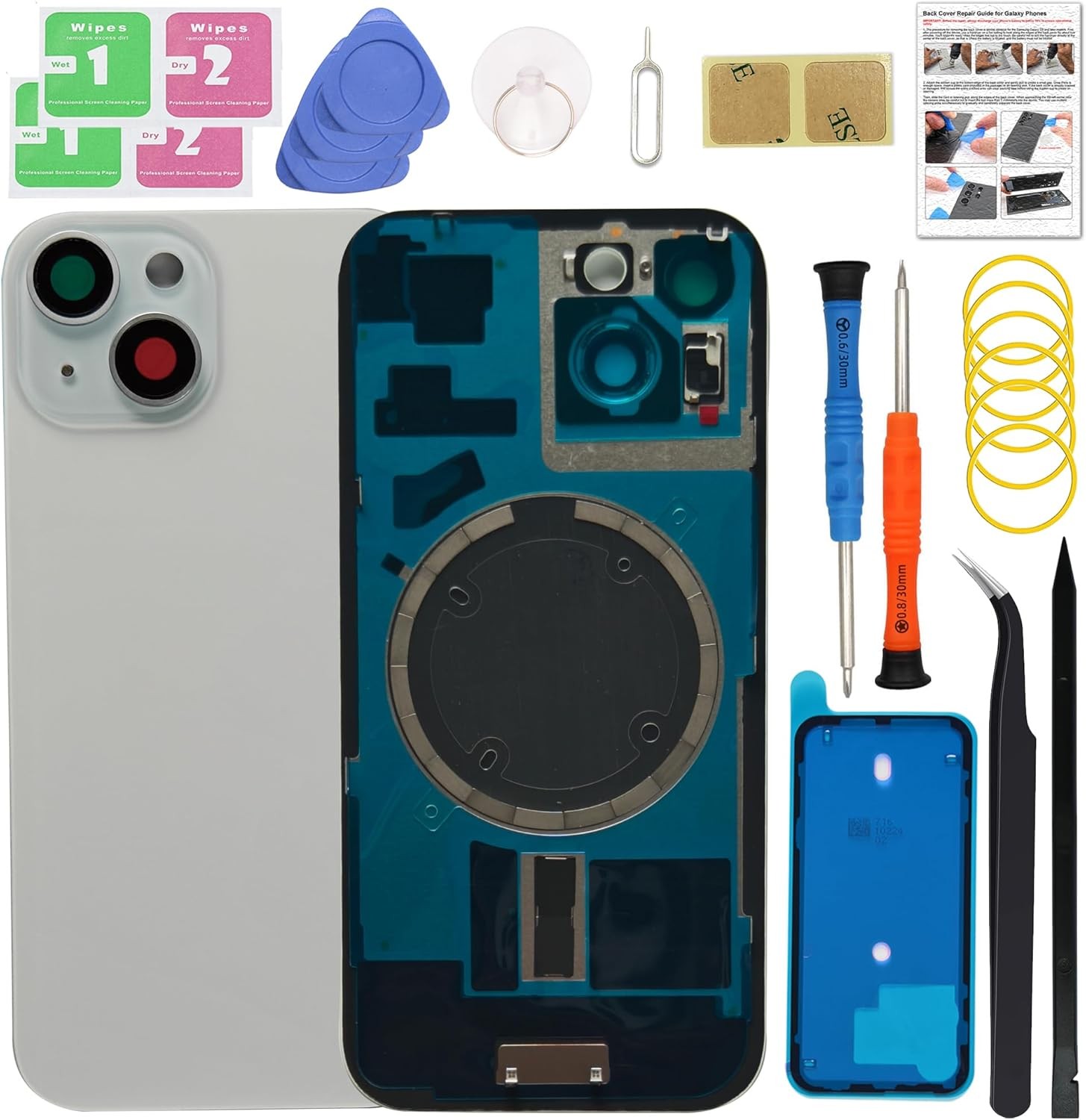 15 Back Glass Cover Replacement Compatible with iPhone 15 6.1 inch Blue