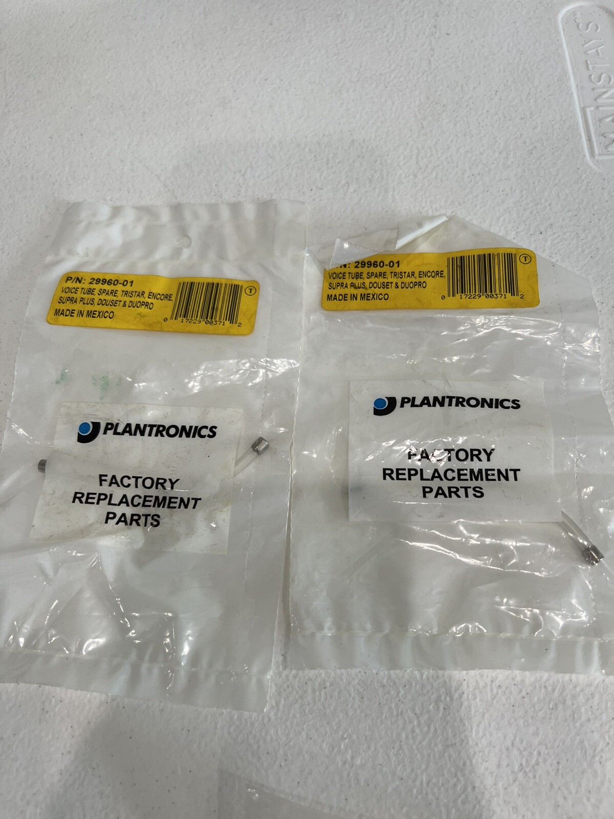 2 NEW Plantronics Factory SupraPlus EncorePro Headset Voice Tube #29960-01