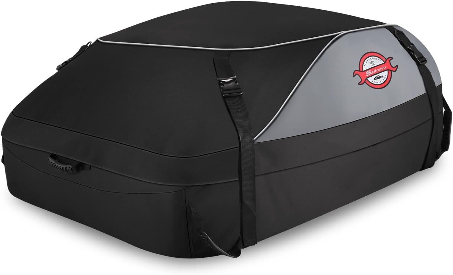 Sailnovo Car Rooftop Cargo Carrier Roof Bag, 15 Cubic 15 Feet, Black 