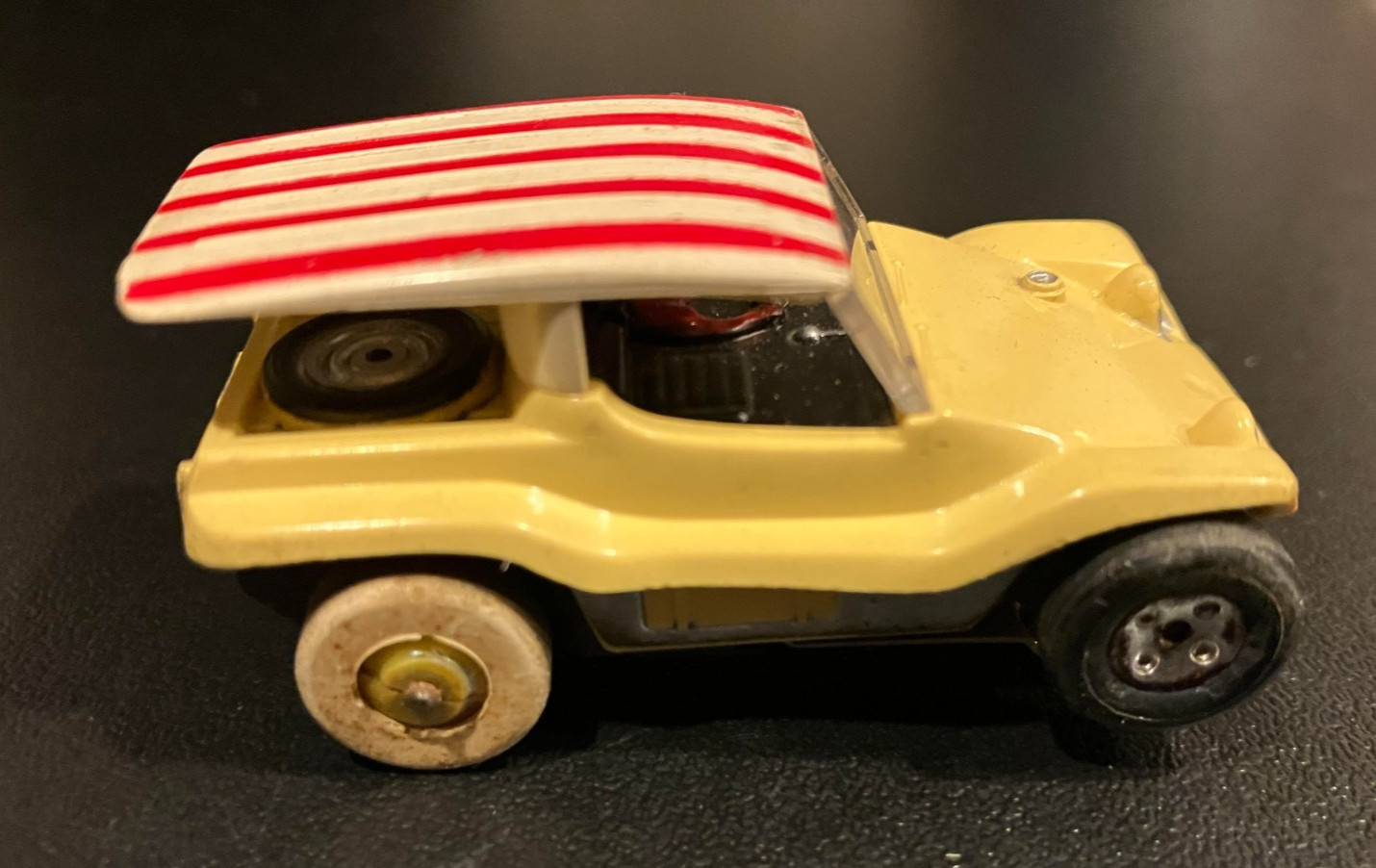 Aurora T-Jet Yellow Dune Buggy Coupe HO Slot Car  - untested