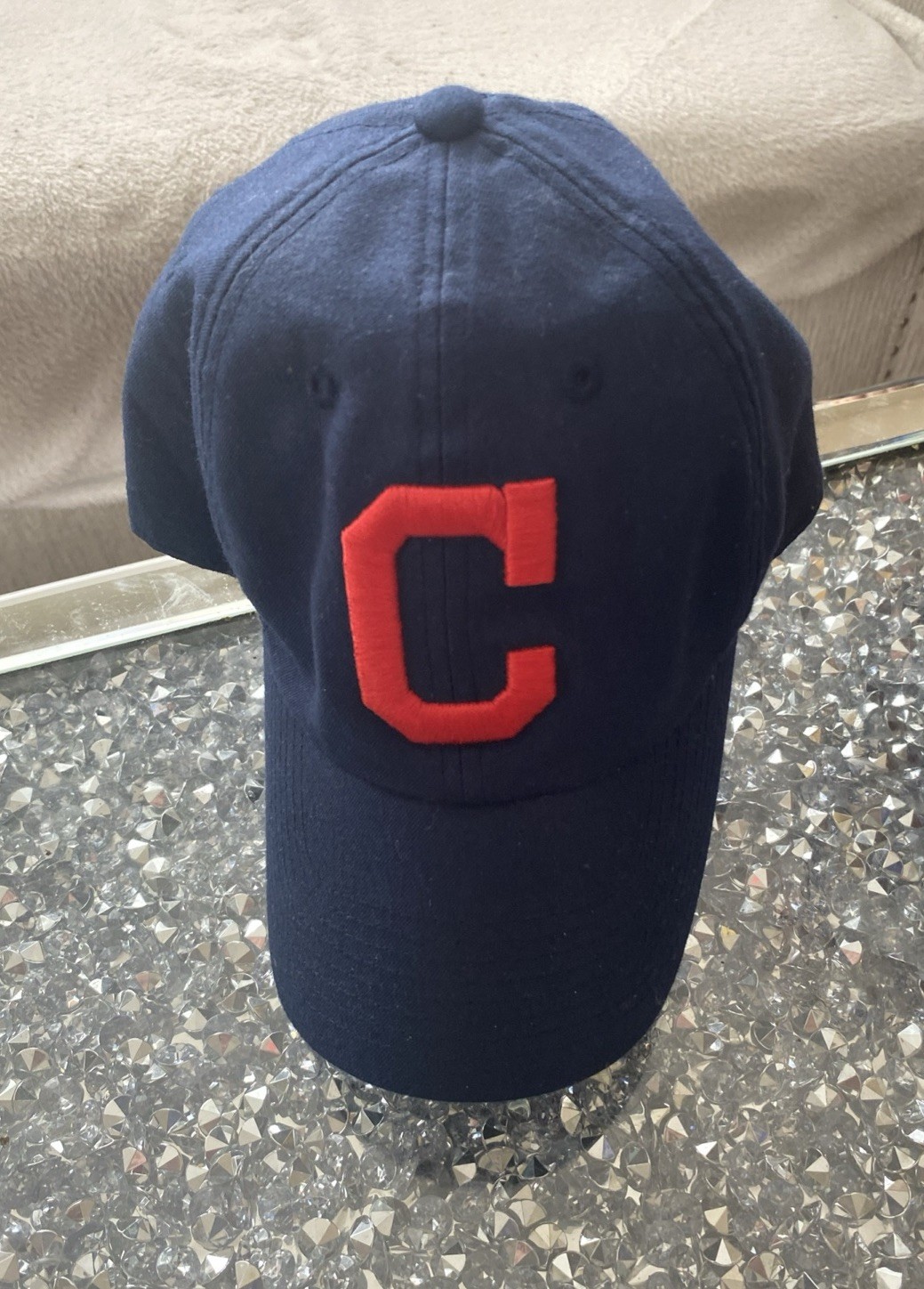 Cleveland Indians Strapback Hat Nike Dri Fit Vintage Blue Red Guardians