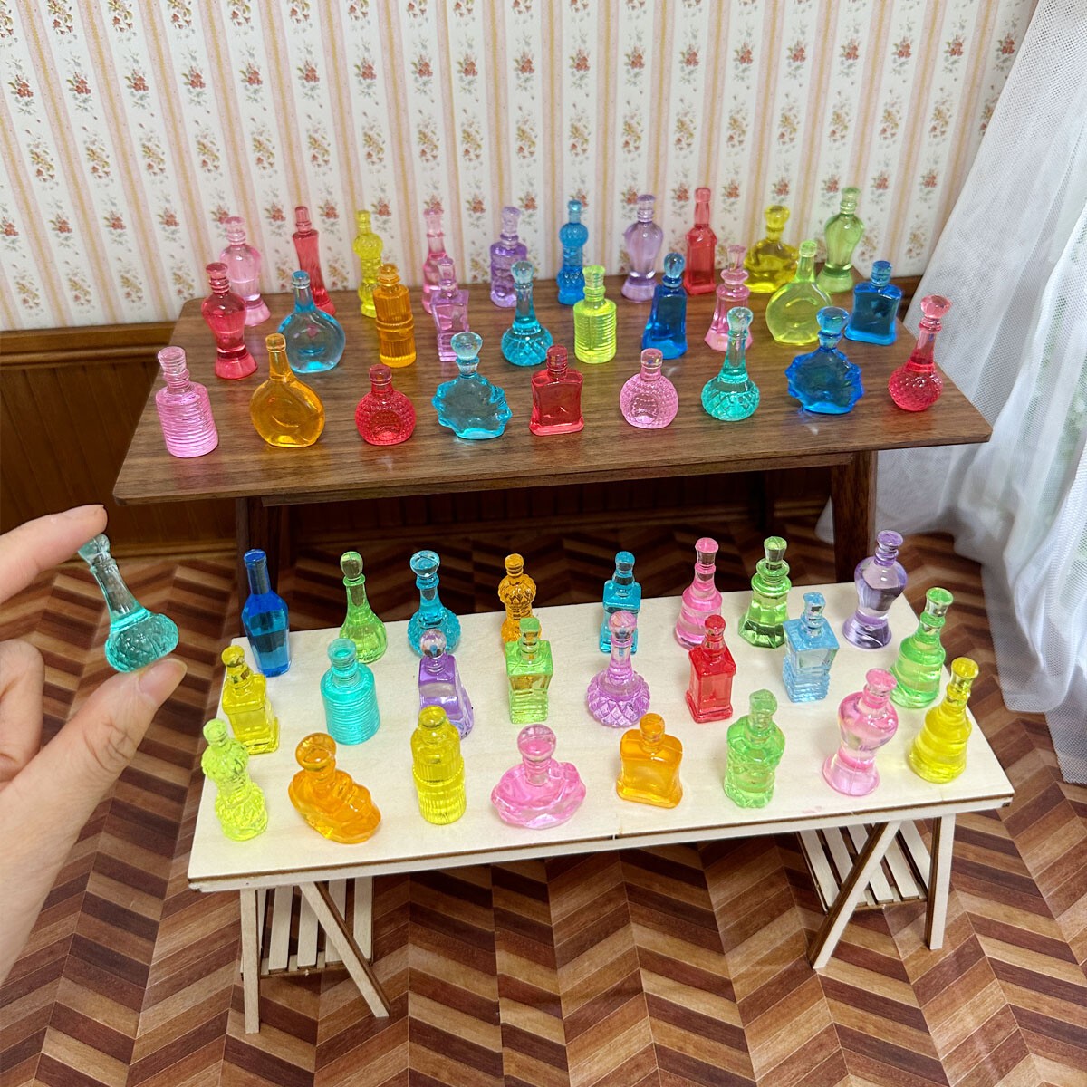 20Pcs Dollhouse Miniatures 1/6 Scale Pocket Tiny Mix Wine Bottles Drinks Lot