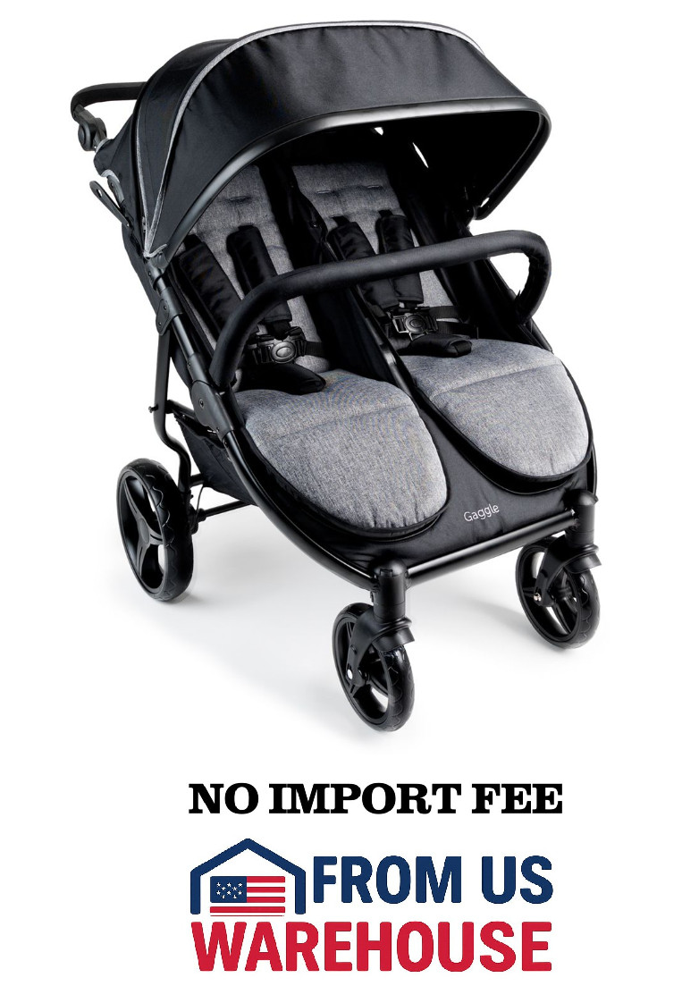 Gaggle by Foundations Roadster Duo Double Stroller Lightweight Compact Black