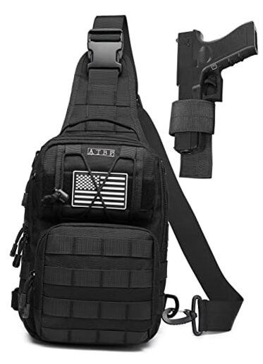 ATBP Tactical Sling Backpack Bag Pack for Men Military One Strap Shoulder Black