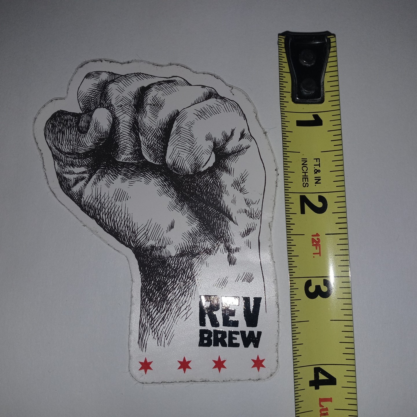 Revolution Brewing Beer Fist PROMO Laptop Car Bumper Skateboard Sticker Decal