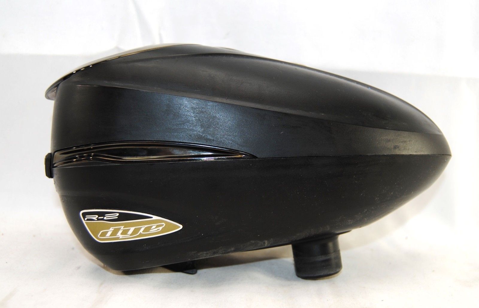 Used Dye Paintball Rotor R2 Electronic Marker Gun Loader Hopper Black Gold