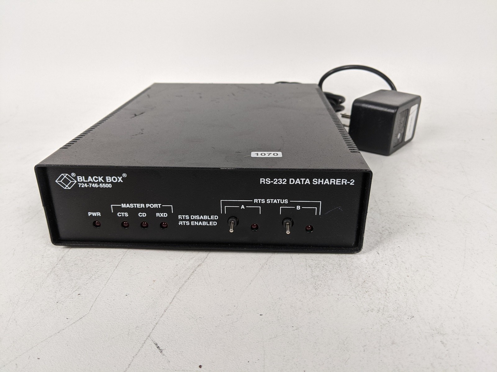 Black Box RS-232 Data Sharer-2 Serial Port Switch DB25 Master A/B Sharing Unit
