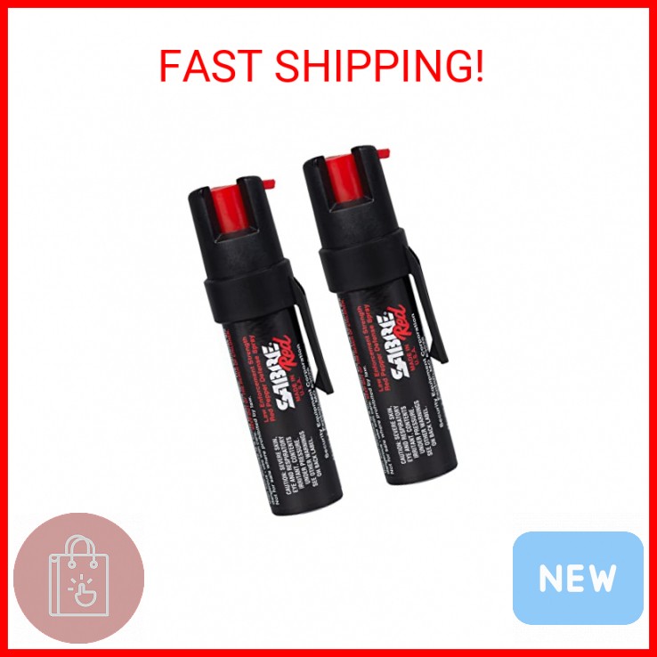 SABRE RED Compact Pepper Spray, Max Police Strength OC Spray with UV Dye, Compac