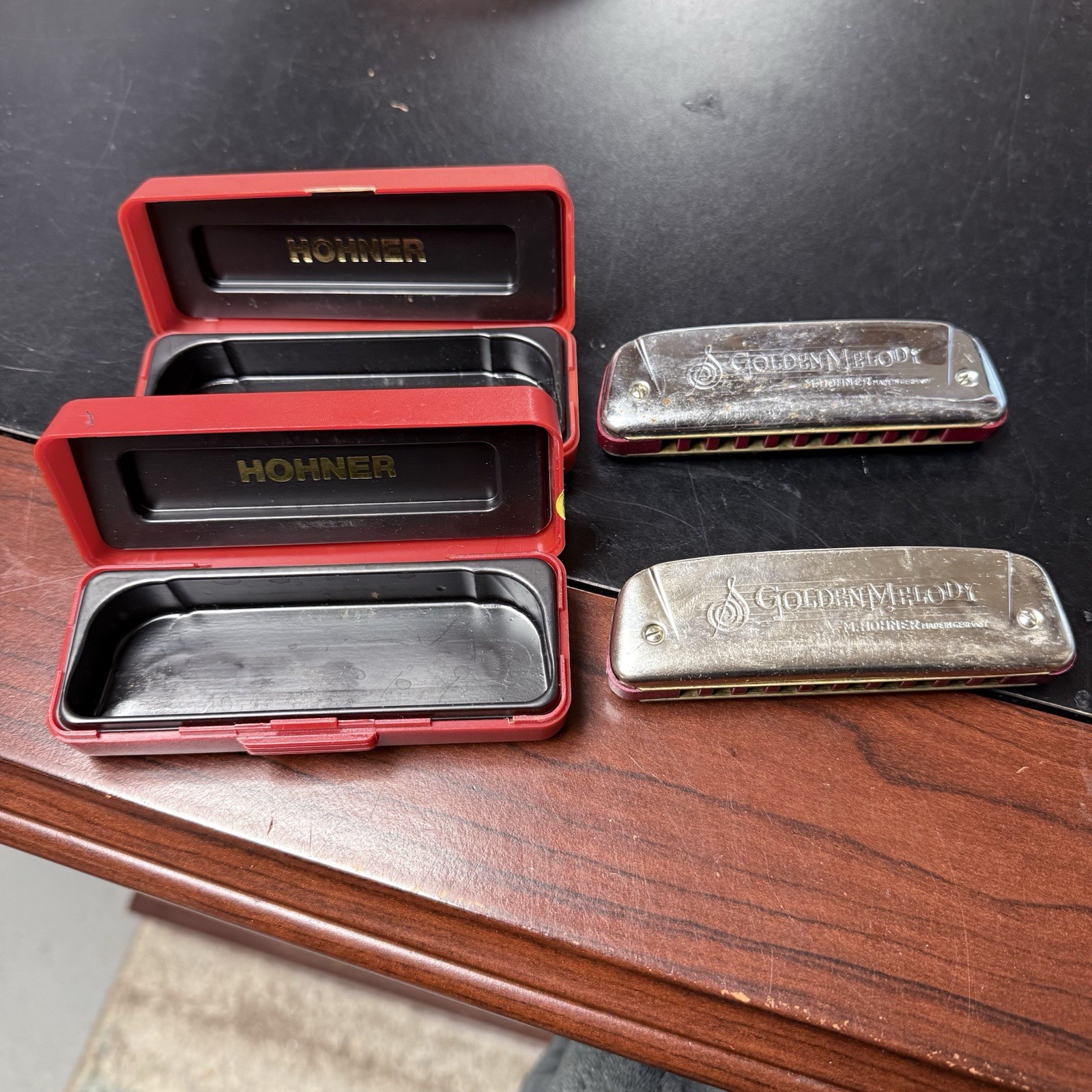 Hohnor Golden Melody Harmonic 542 Key of A & C with Cases