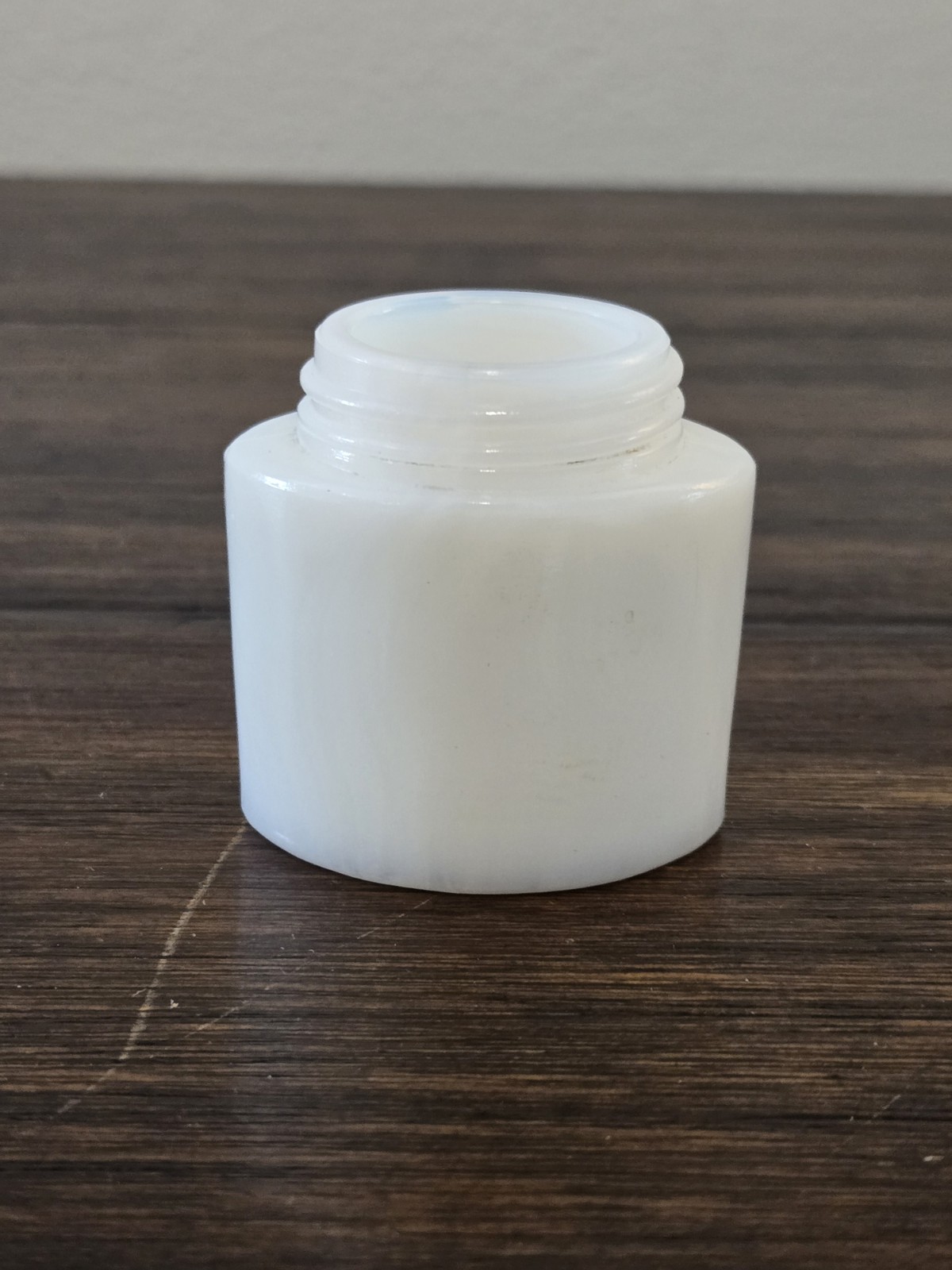 VTG 30s Ponds White Milk Glass Mini Makeup Cold Cream Container No Lid Stamped