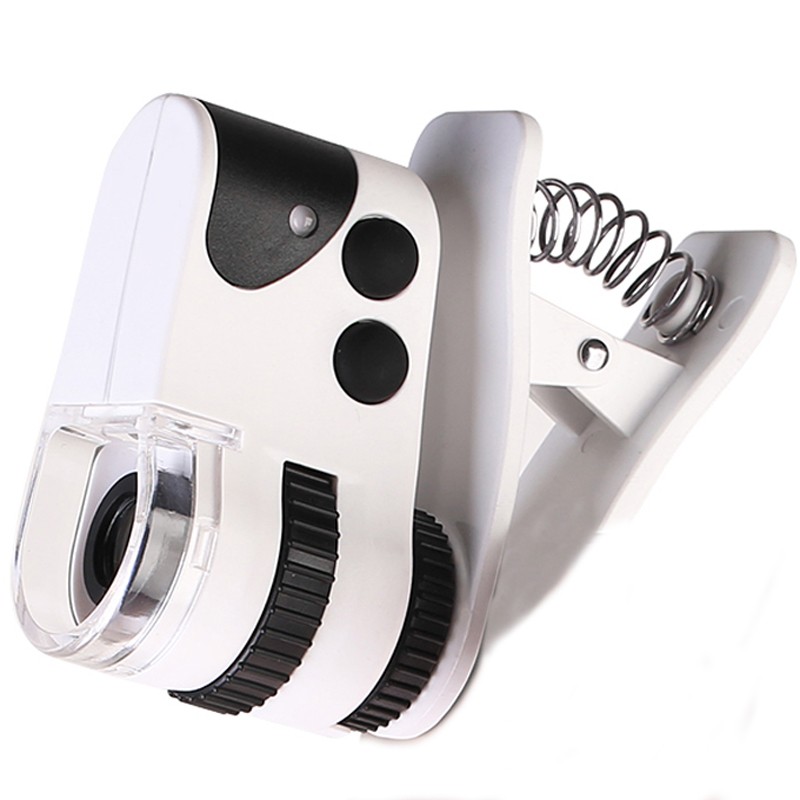1Pcs 50X Zoom Microscope Clip Magnifier Camera LED Micro Lens Mobile USB Charge