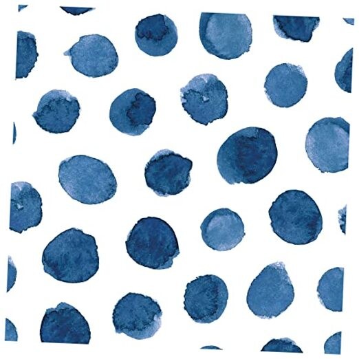 Blue Peel and Stick Wallpaper Polka Dot L: 17.7in x 32.8ft Indigo Blue/White