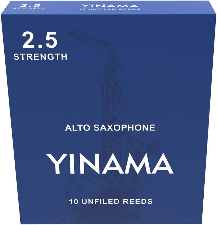 Alto Saxophone Reeds for Alto Sax Strength 2.5; Box of 10