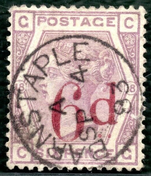 GB QV SG.162 6d/6d Lilac Superb *BARNSTAPLE* 1883 CDS Devon Cat £150+75% PRED26