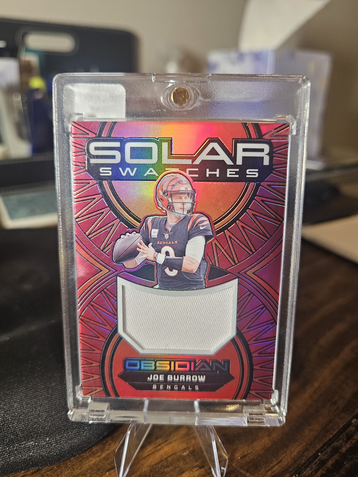 2024 Panini Obsidian - Solar Swatches Joe Burrow #SS-JBW Red /75 (MEM)