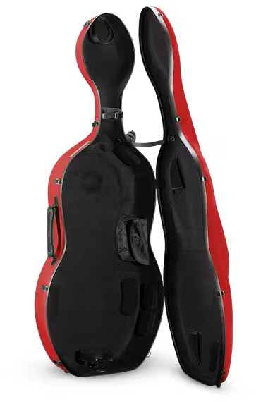 Musilia S1 Cello Case, 4/4 Size, Red