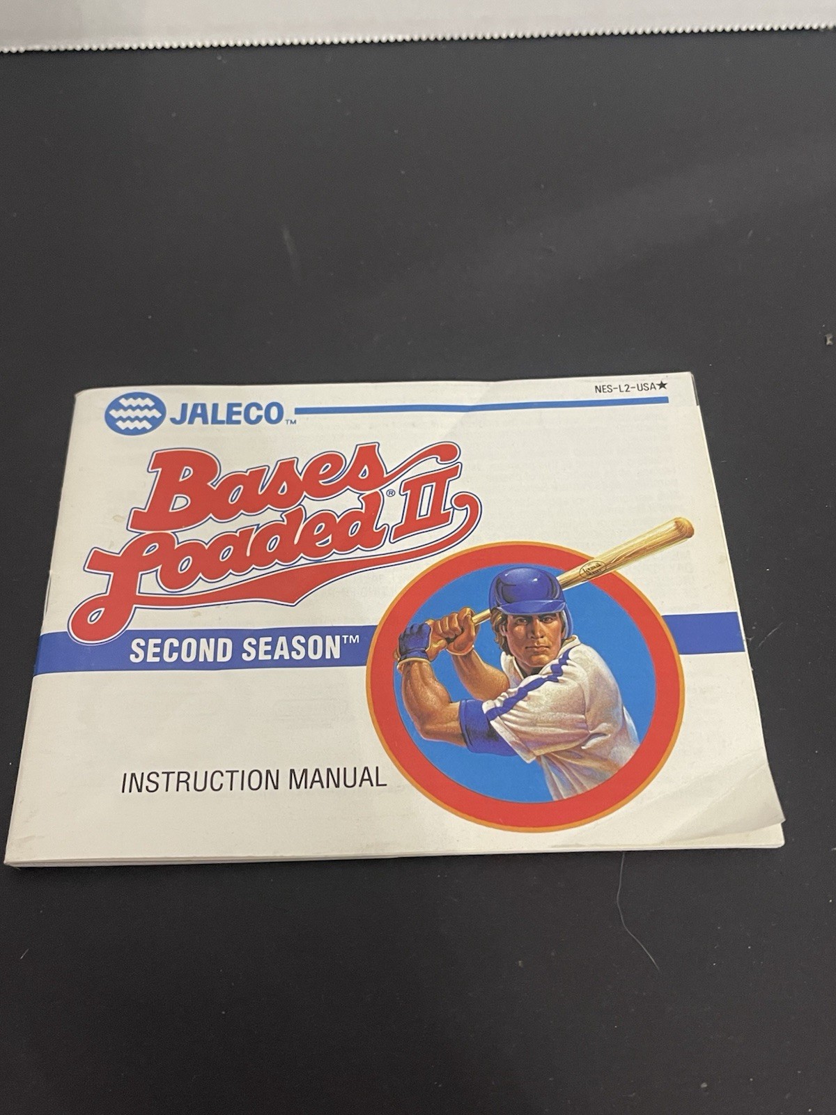 NO GAME- Authentic Manual ONLY! Bases Loaded 2 Second Season Nintendo NES