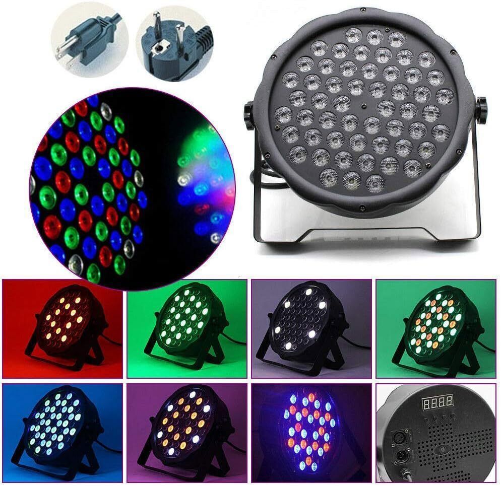 8x 162W 54 LED RGB Stage Lighting PAR Light Beam 7CH DMX Stage Disco DJ Lights