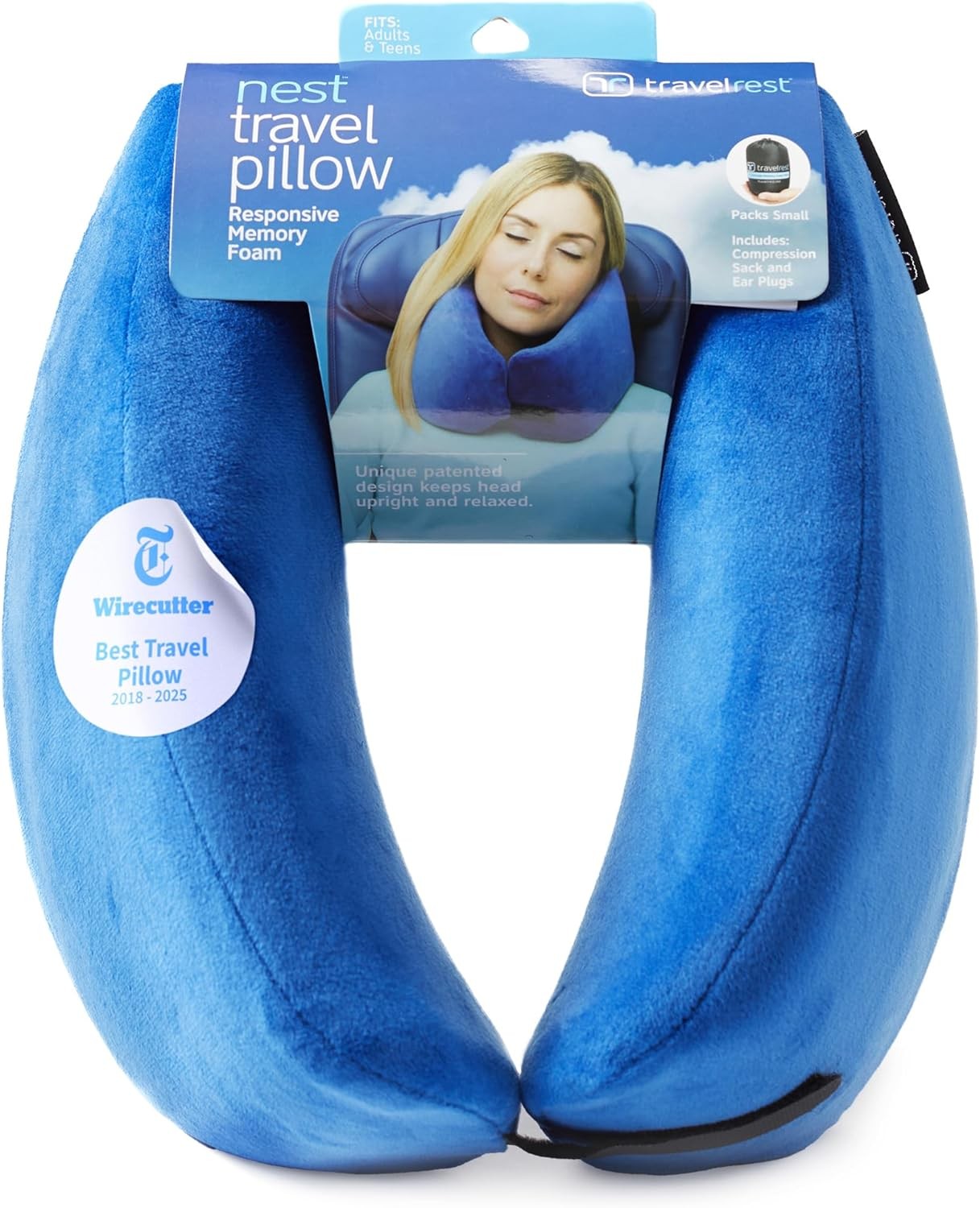 Nest Neck Support Pillow - Travel Essentials, Memory Foam, Compact Travel Pillow