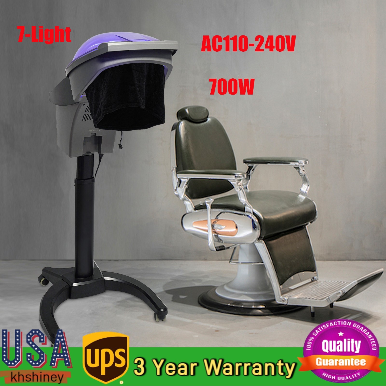 Micro Mist Ultrasonic Ozone Hair Care Salon SPA Steamer Oil Treatment Machine US