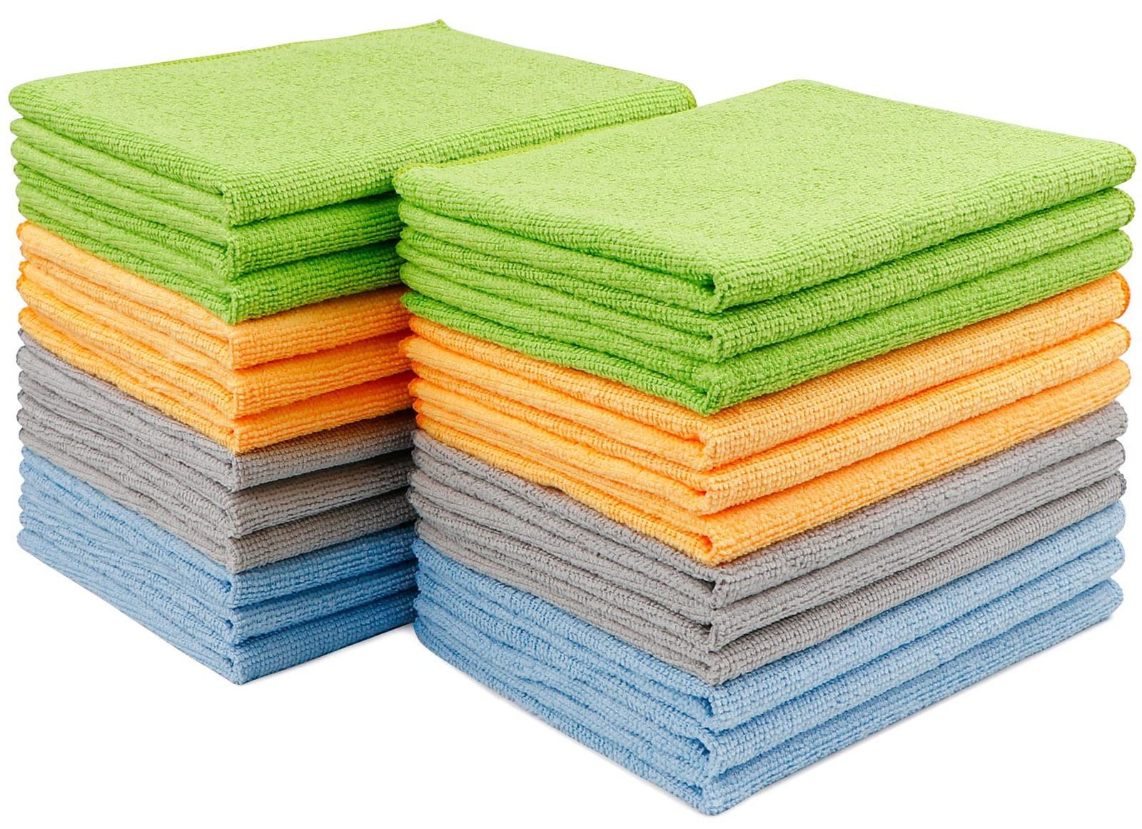 AIDEA Microfiber Cleaning Cloth 24 Pack, Microfiber Towels for Cars, Soft & A...