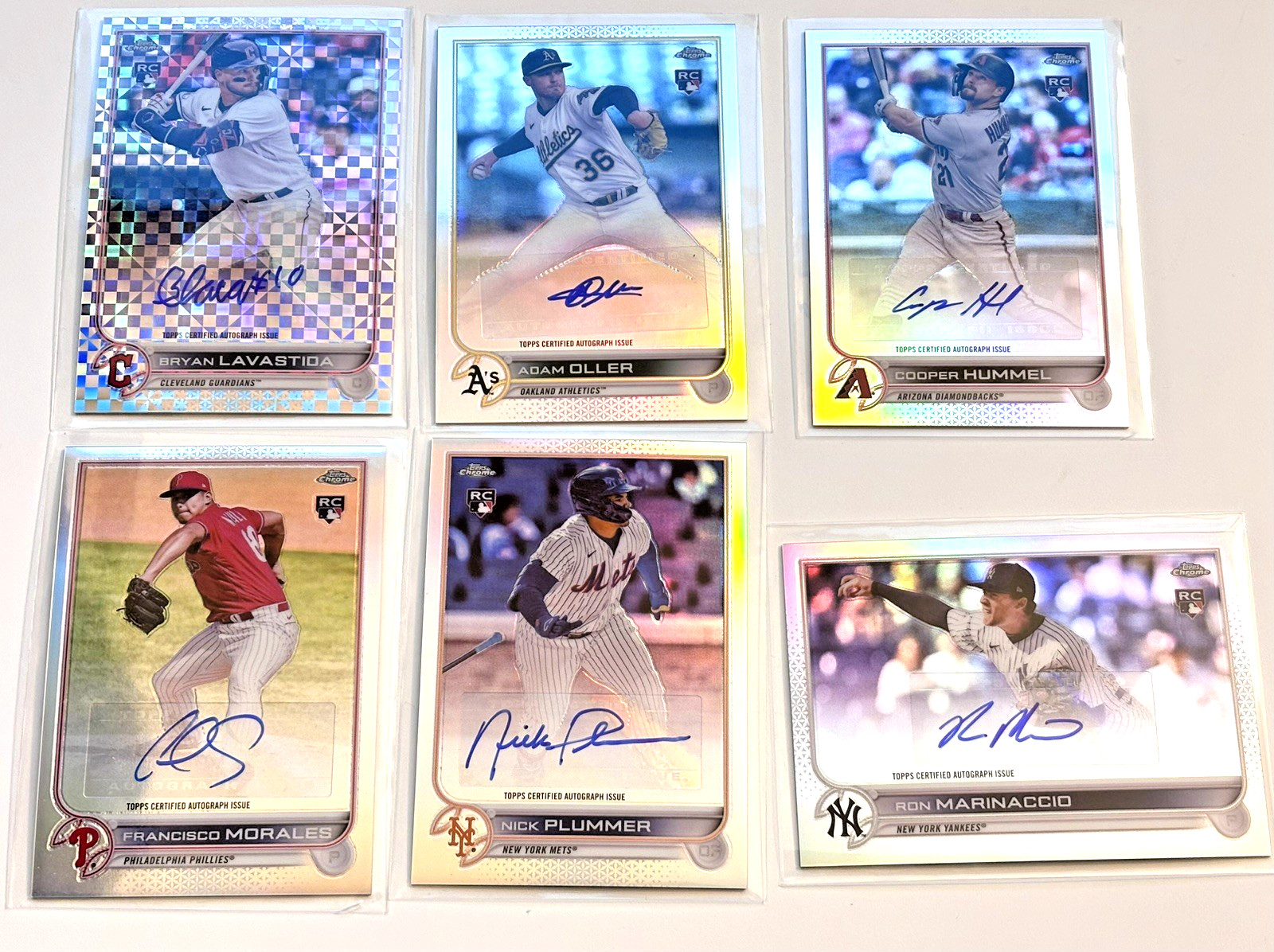 2022 Topps Chrome Baseball Update, lot of 14 Refractor and Autograph Cards