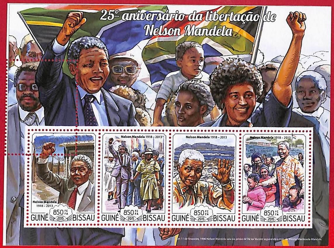 A5315 - GUINE-BISSAU - ERROR MISPERF Stamp Sheet - 2015  Nelson Mandela