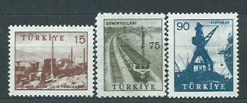 Turkey - Mail 1959 Yvert 1433-1427A-1438 ** Mnh