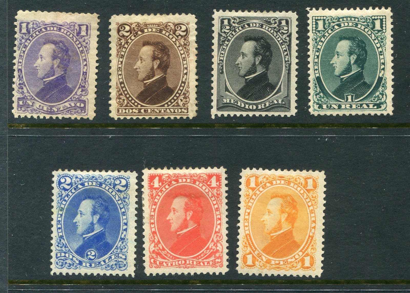 Honduras #30-36 Francisco Morazan Complete Set [Mint Hinged]
