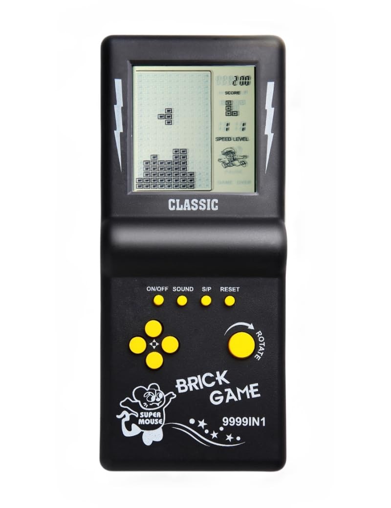 HLF 3.5-inch Large Screen Retro Brick Game Console 18 cm x 8 x 2 cm, Black 