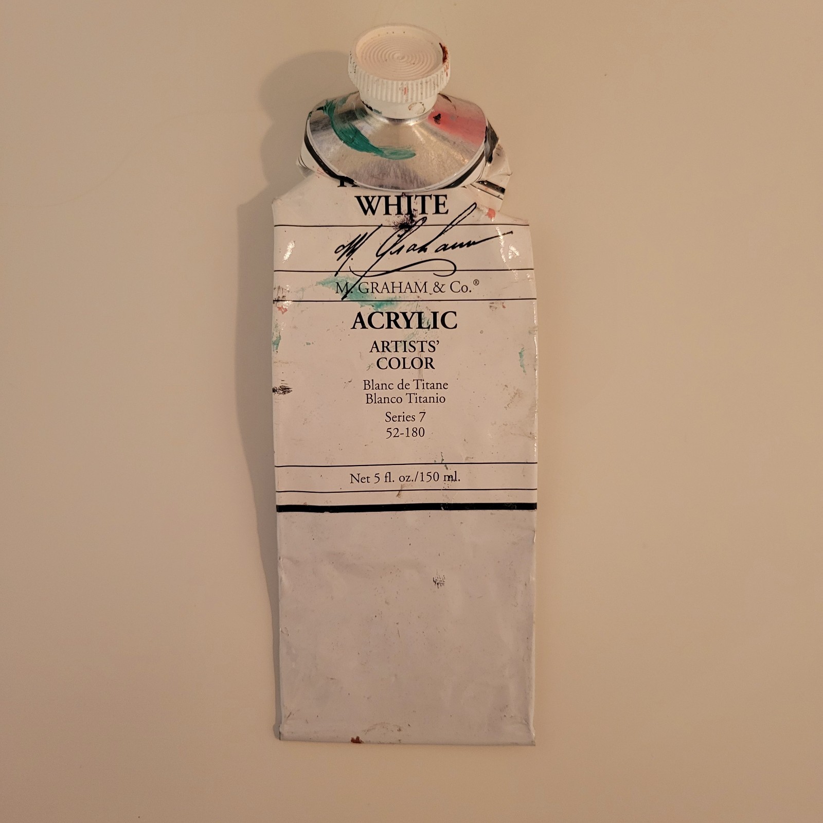 Used Paint Tubes for Movie, Film, Photography Props or Decor (dried) WHITE