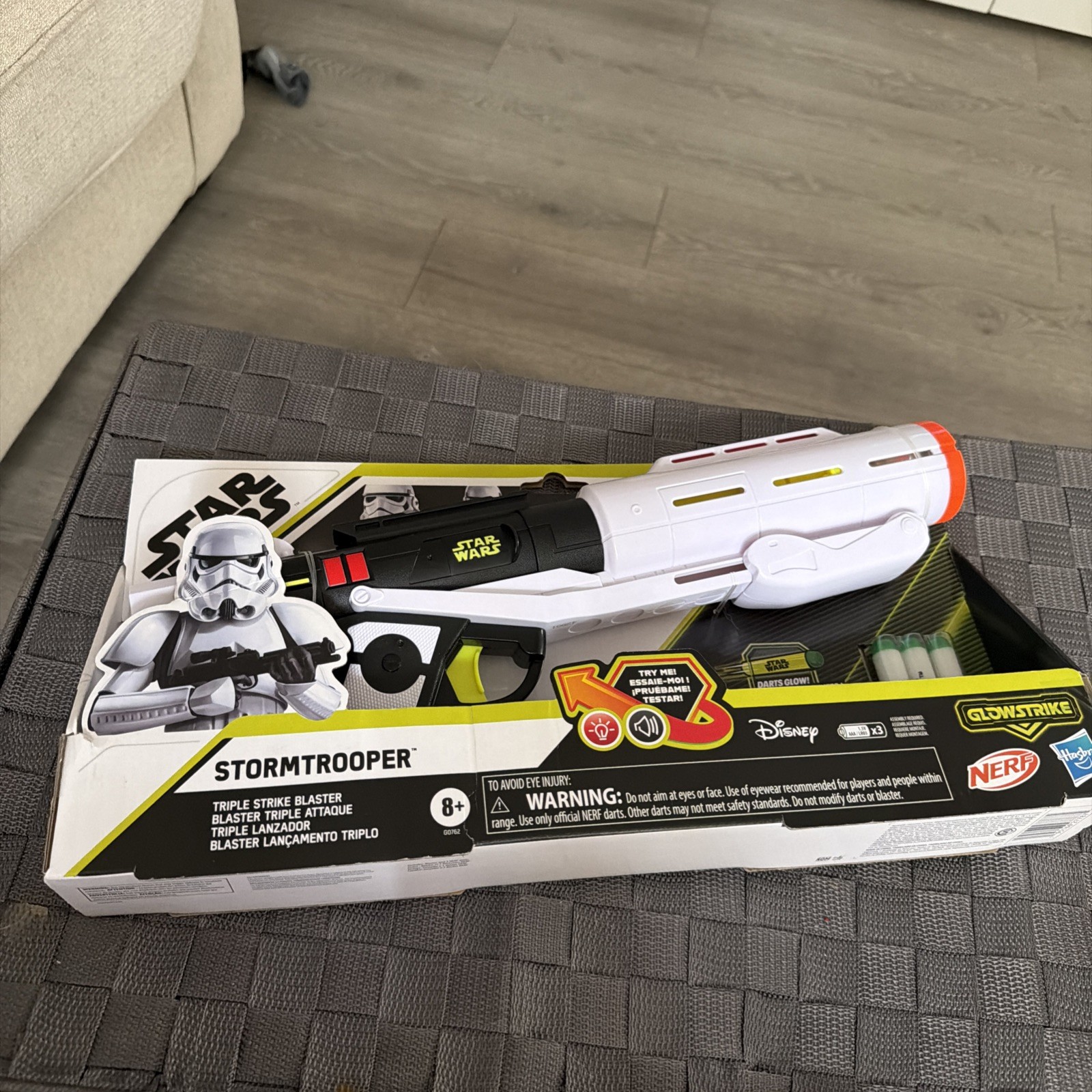 Nerf GlowStrike Star Wars Stormtrooper Triple Strike Blaster New Sealed W/ Sound