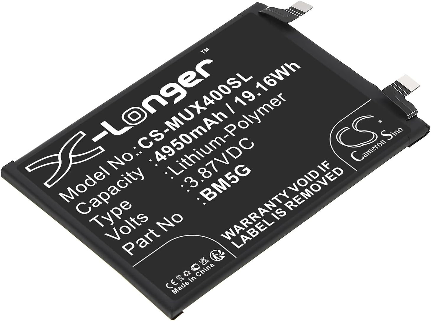 ACCCHEN Rechargeable Battery for K50I, Note 11T Pro (4950Mah / 19.16Wh) BM5G