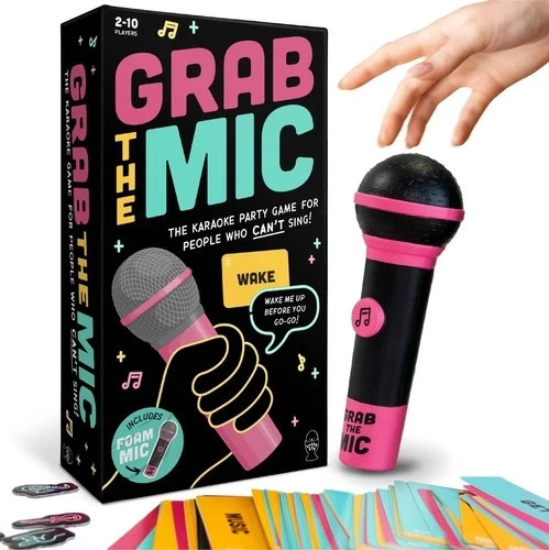 Grab The Mic Game Foam Mic Included Ages 8+