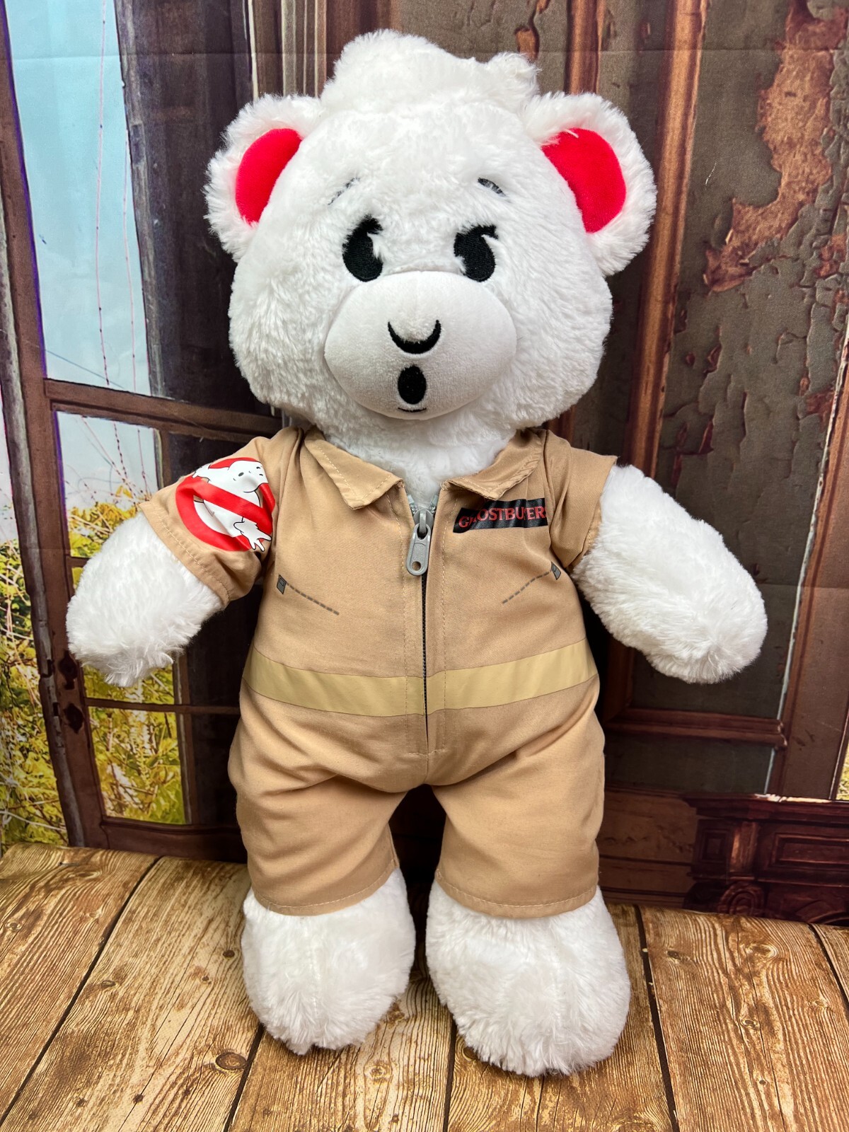 Build-A-Bear Ghostbusters 18" White Teddy Bear Plush